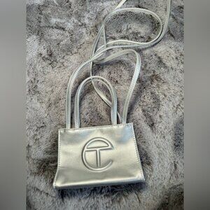 AUTHENTIC Telfar Small Silver Bag